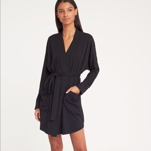 Cuyana Organic Pima Robe XS NWT - Black